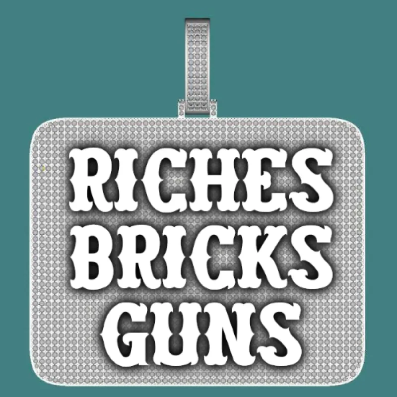 CUSTOM LETTER NECKLACE 3D BIG SQUARE sold by The GUU Shop