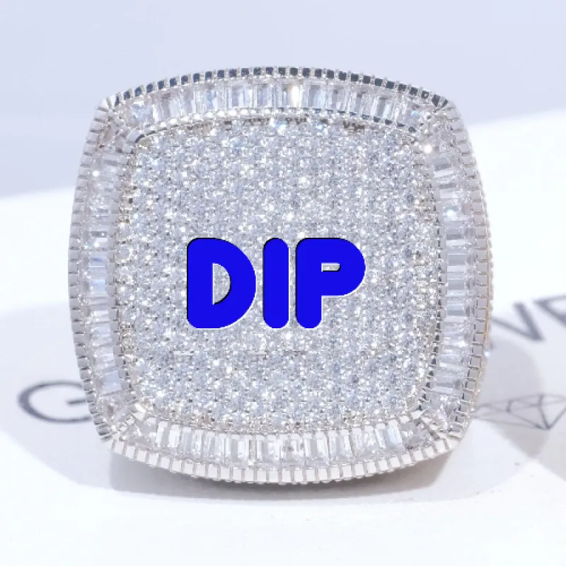 CUSTOM LETTER 3D ICED RING sold by The GUU Shop