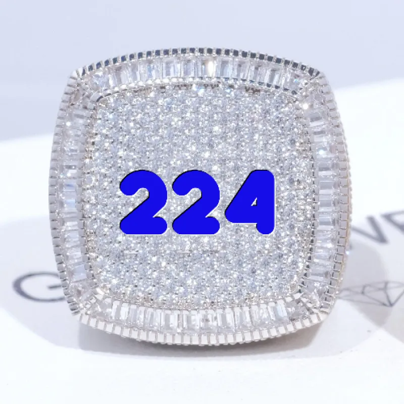 CUSTOM LETTER 3D ICED RING sold by The GUU Shop