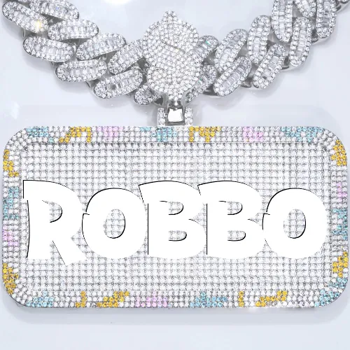 CUSTOM LETTER NECKLACE 3D COLORFUL SQUARE sold by The GUU Shop