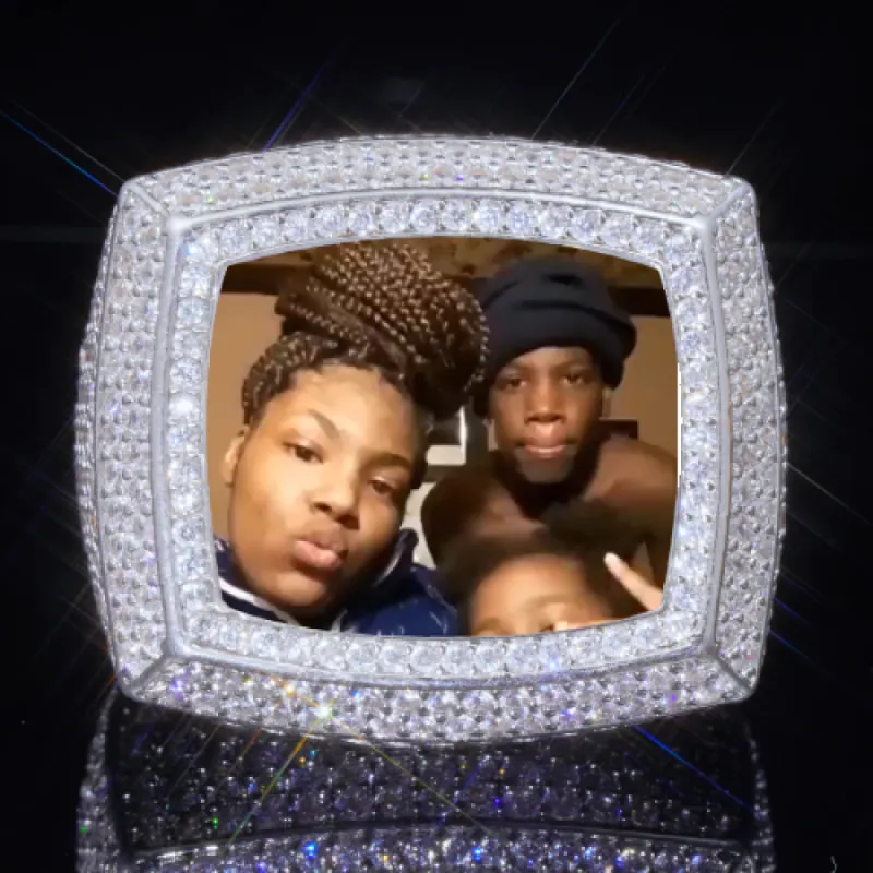 3D CUSTOM PICTURE ICED RING sold by The GUU Shop