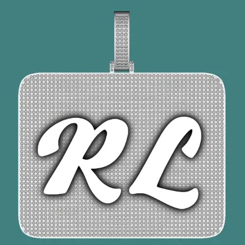 CUSTOM LETTER NECKLACE 3D BIG SQUARE sold by The GUU Shop