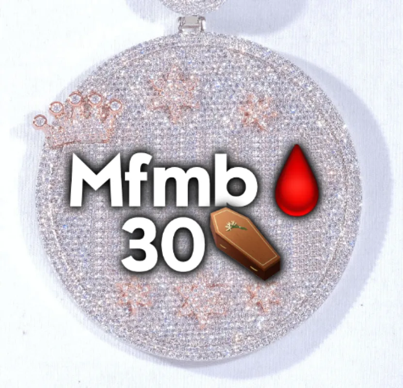 CUSTOM LETTER NECKLACE 3D BIG CROWN DISC sold by The GUU Shop