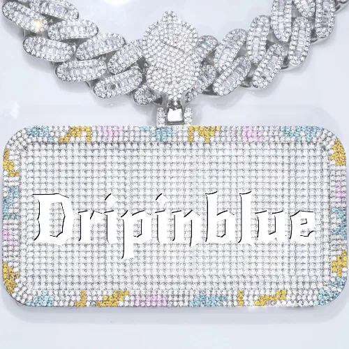 CUSTOM LETTER NECKLACE 3D COLORFUL SQUARE sold by The GUU Shop