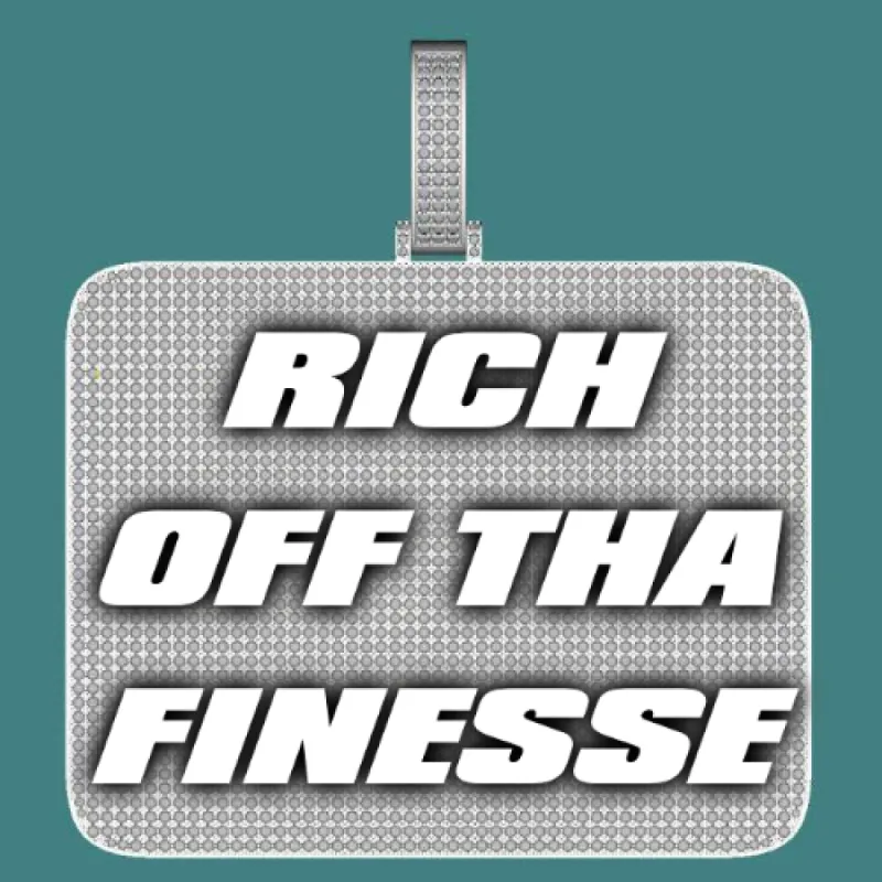 CUSTOM LETTER NECKLACE 3D BIG SQUARE sold by The GUU Shop