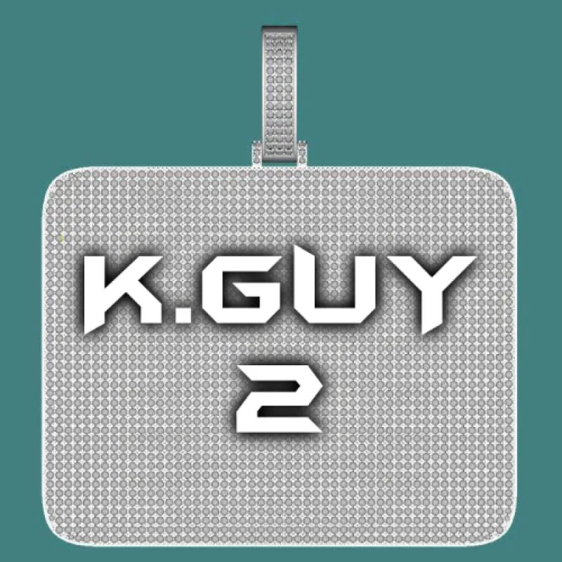 CUSTOM LETTER NECKLACE 3D BIG SQUARE sold by The GUU Shop