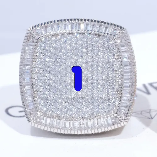 CUSTOM LETTER 3D ICED RING sold by The GUU Shop