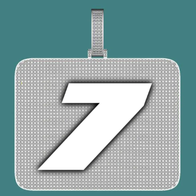 CUSTOM LETTER NECKLACE 3D BIG SQUARE sold by The GUU Shop