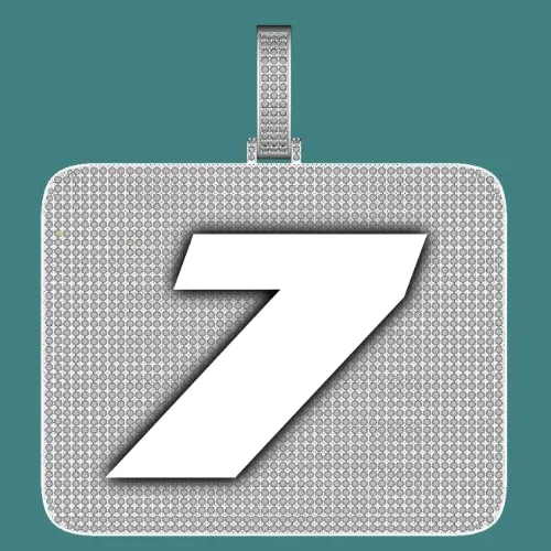 CUSTOM LETTER NECKLACE 3D BIG SQUARE sold by The GUU Shop