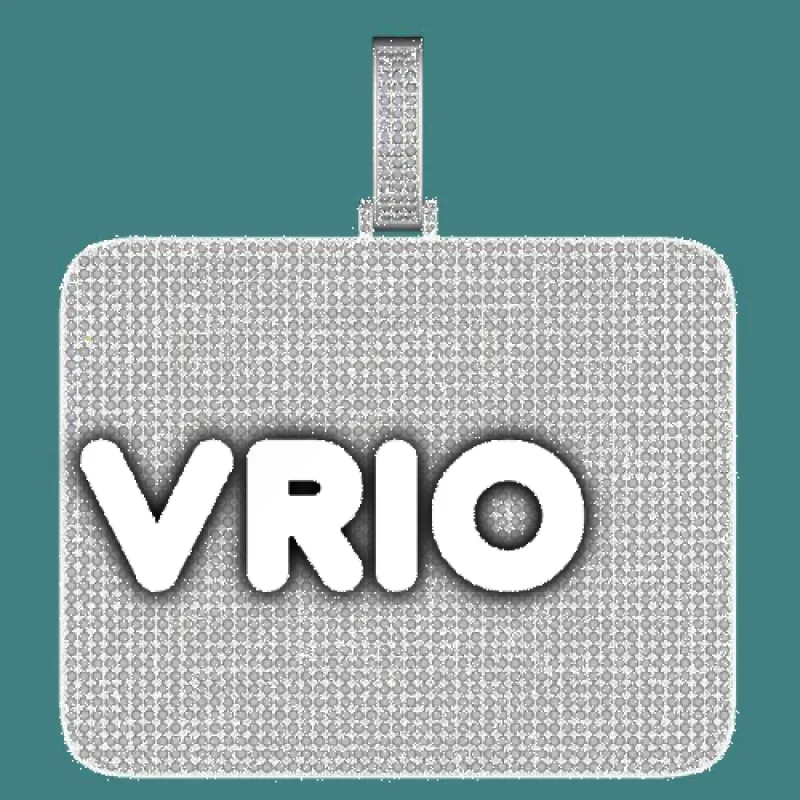 CUSTOM LETTER NECKLACE 3D BIG SQUARE sold by The GUU Shop