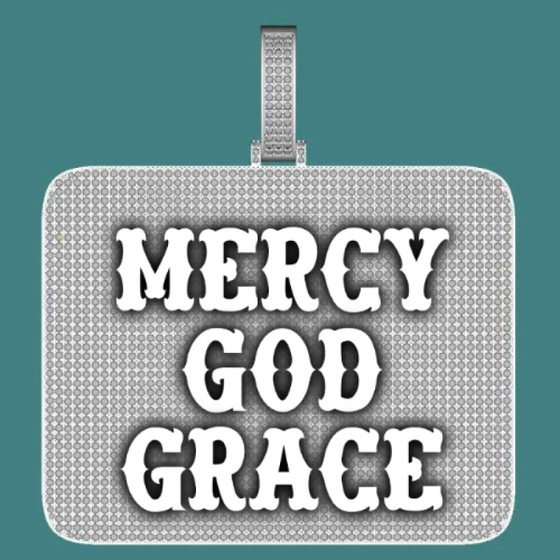 CUSTOM LETTER NECKLACE 3D BIG SQUARE sold by The GUU Shop