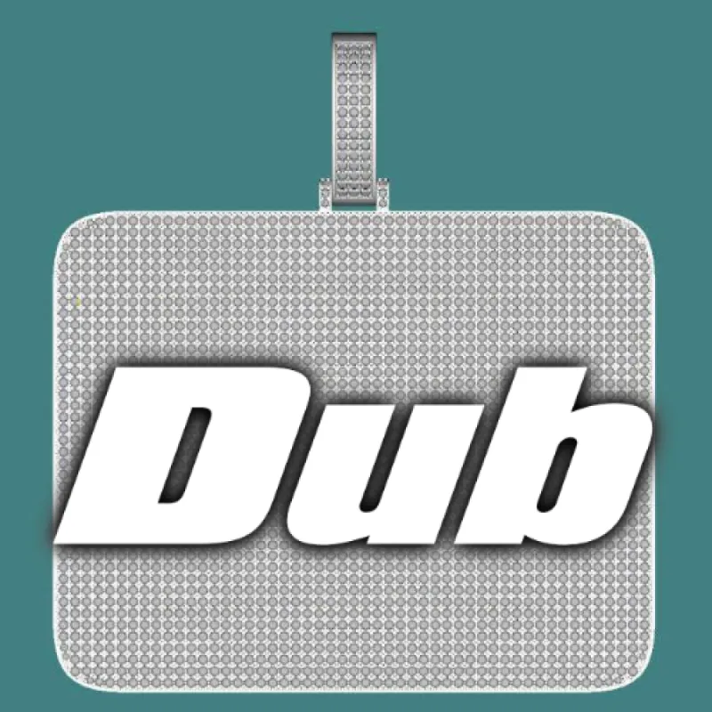 CUSTOM LETTER NECKLACE 3D BIG SQUARE sold by The GUU Shop