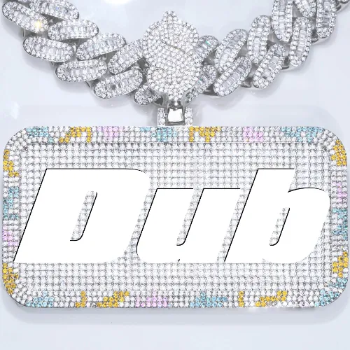 CUSTOM LETTER NECKLACE 3D COLORFUL SQUARE sold by The GUU Shop