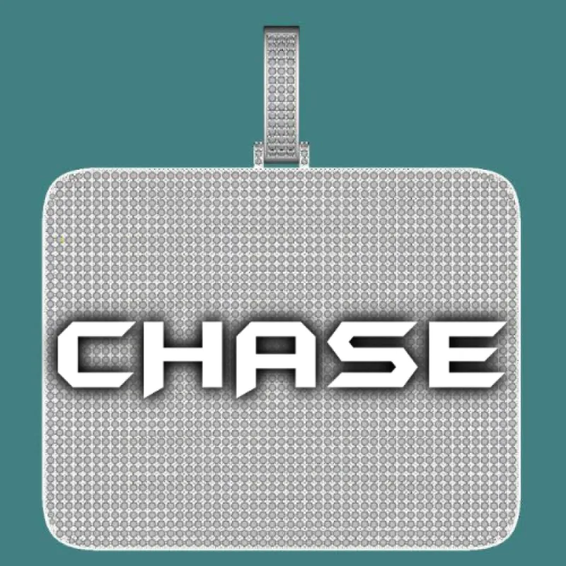 CUSTOM LETTER NECKLACE 3D BIG SQUARE sold by The GUU Shop