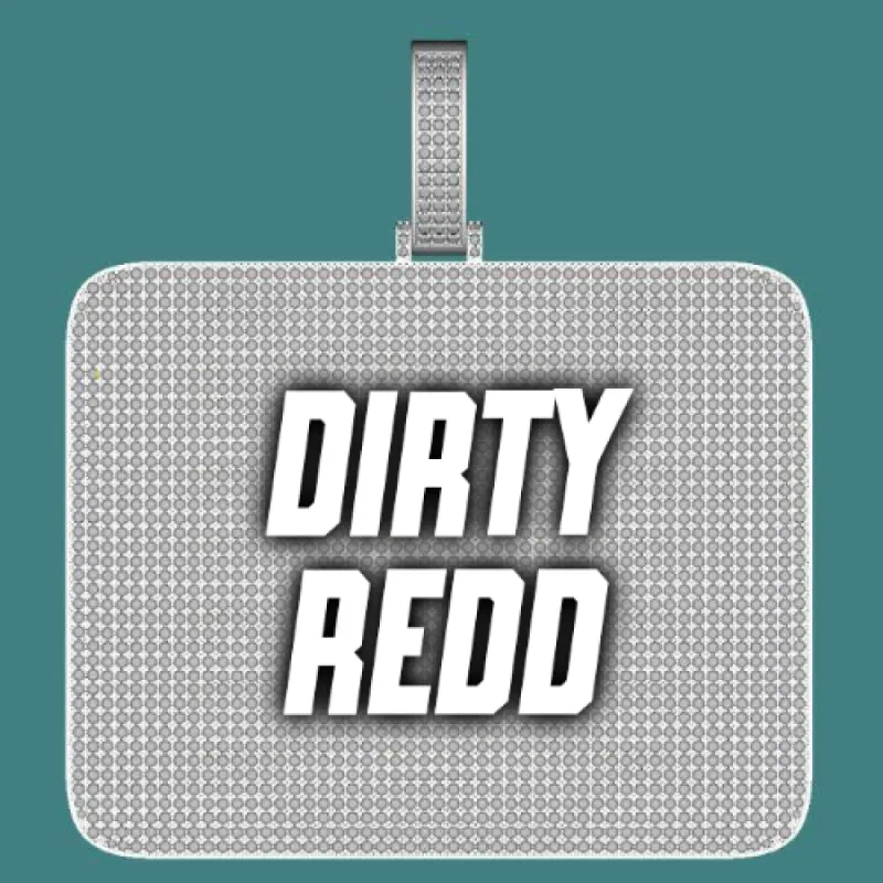 CUSTOM LETTER NECKLACE 3D BIG SQUARE sold by The GUU Shop