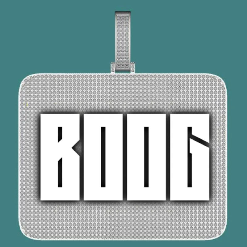 CUSTOM LETTER NECKLACE 3D BIG SQUARE sold by The GUU Shop