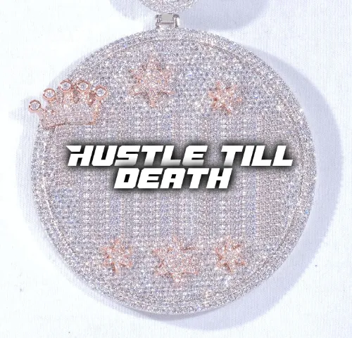 CUSTOM LETTER NECKLACE 3D BIG CROWN DISC sold by The GUU Shop