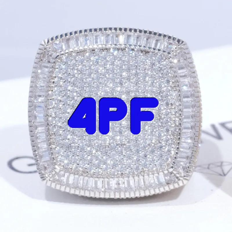 CUSTOM LETTER 3D ICED RING sold by The GUU Shop