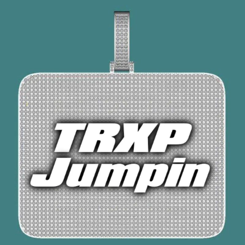 CUSTOM LETTER NECKLACE 3D BIG SQUARE sold by The GUU Shop