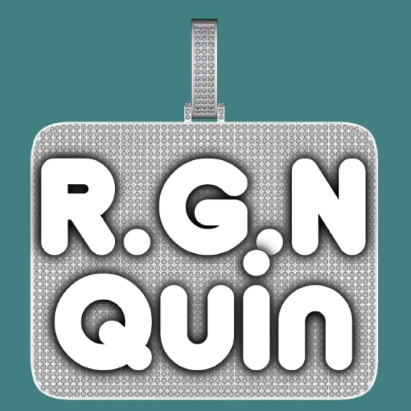 CUSTOM LETTER NECKLACE 3D BIG SQUARE sold by The GUU Shop