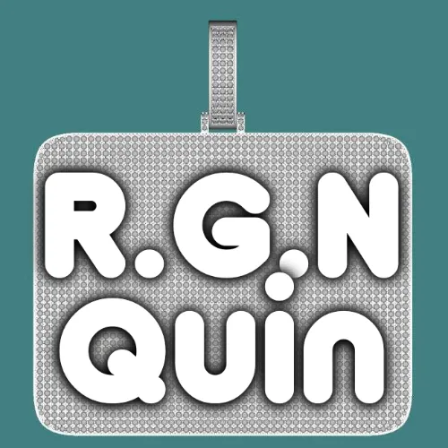 CUSTOM LETTER NECKLACE 3D BIG SQUARE sold by The GUU Shop