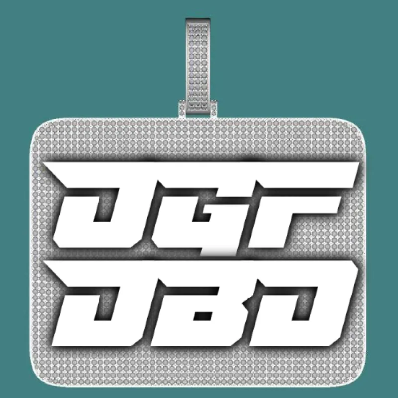 CUSTOM LETTER NECKLACE 3D BIG SQUARE sold by The GUU Shop