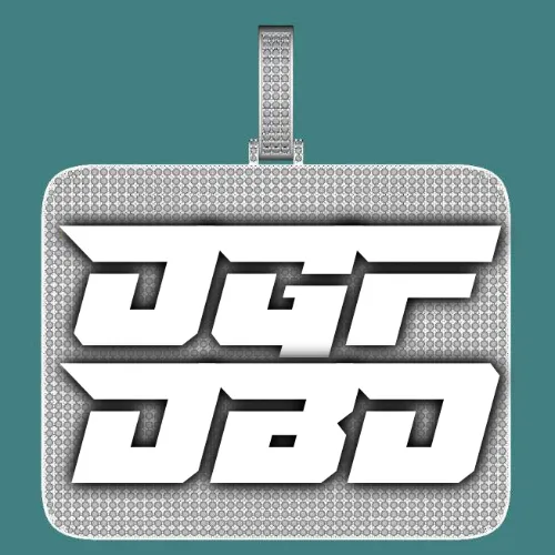 CUSTOM LETTER NECKLACE 3D BIG SQUARE sold by The GUU Shop