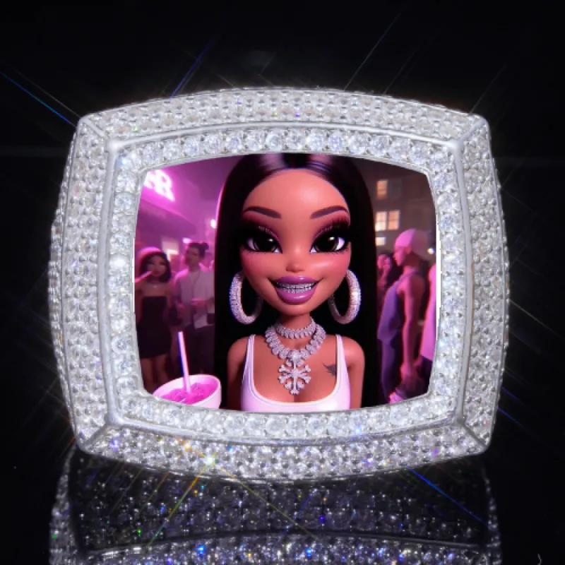 3D CUSTOM PICTURE ICED RING sold by The GUU Shop