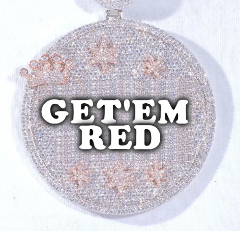 CUSTOM LETTER NECKLACE 3D BIG CROWN DISC sold by The GUU Shop