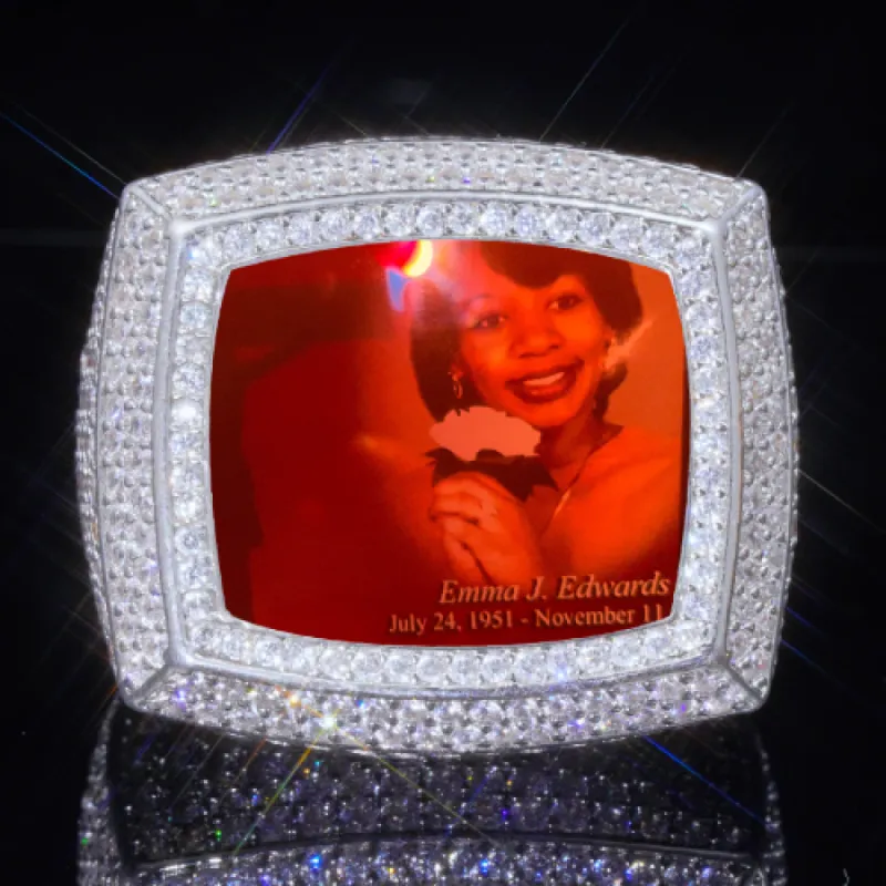 3D CUSTOM PICTURE ICED RING sold by The GUU Shop