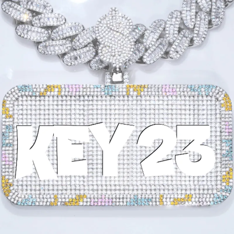 CUSTOM LETTER NECKLACE 3D COLORFUL SQUARE sold by The GUU Shop