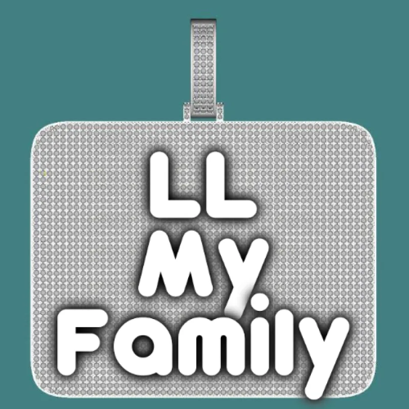 CUSTOM LETTER NECKLACE 3D BIG SQUARE sold by The GUU Shop