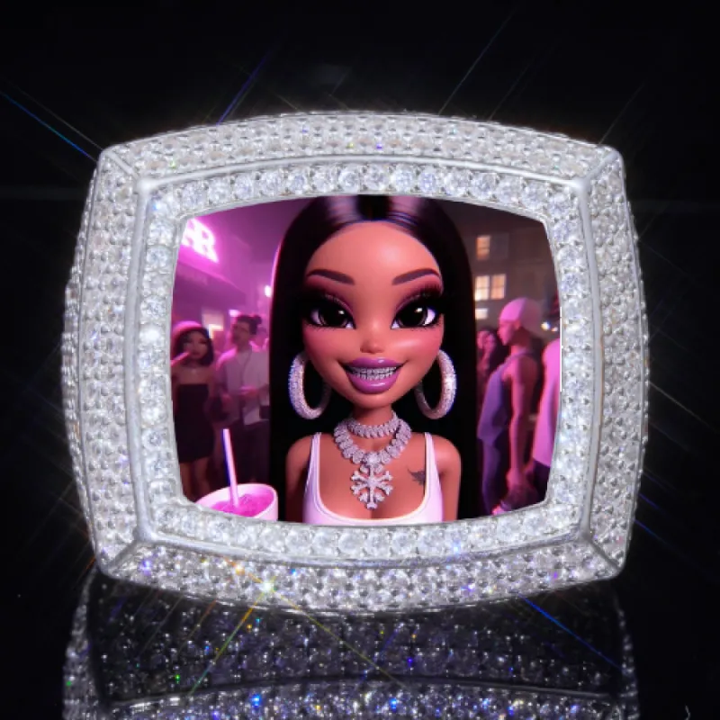 3D CUSTOM PICTURE ICED RING sold by The GUU Shop