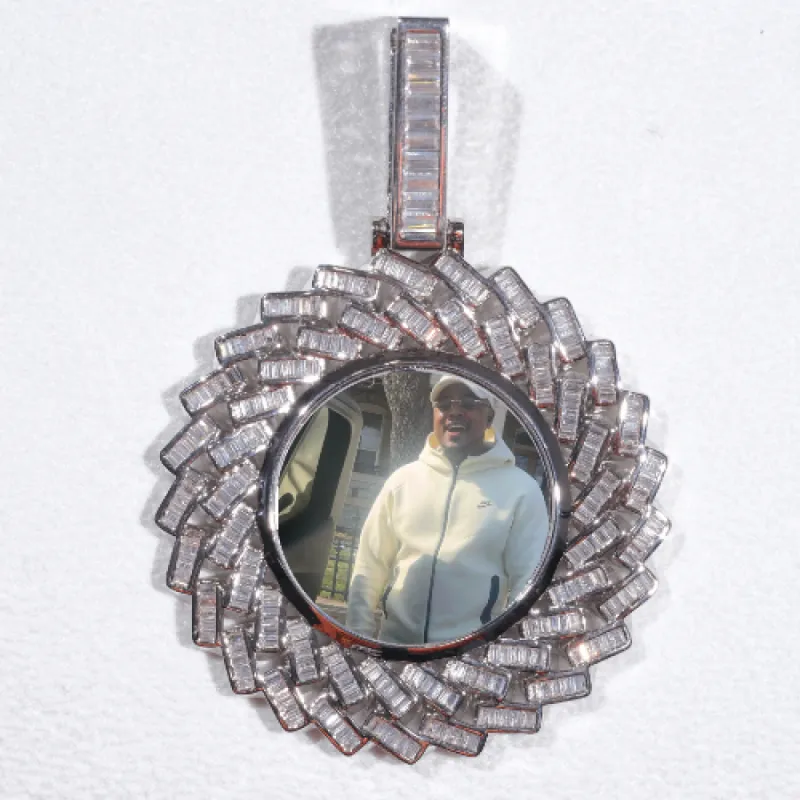 Large 3D Baguette Custom Picture Pendant sold by The GUU Shop