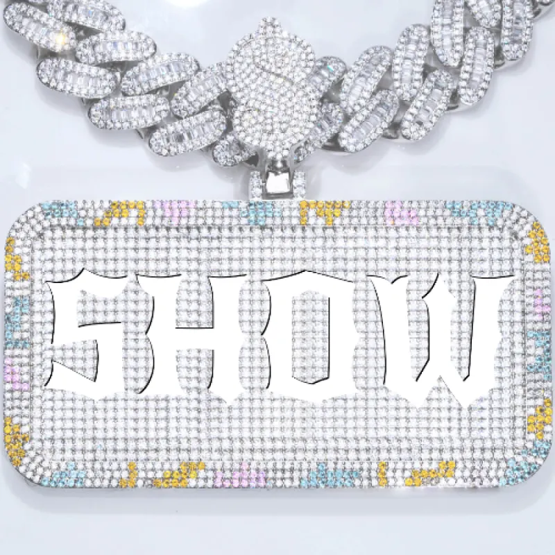 CUSTOM LETTER NECKLACE 3D COLORFUL SQUARE sold by The GUU Shop