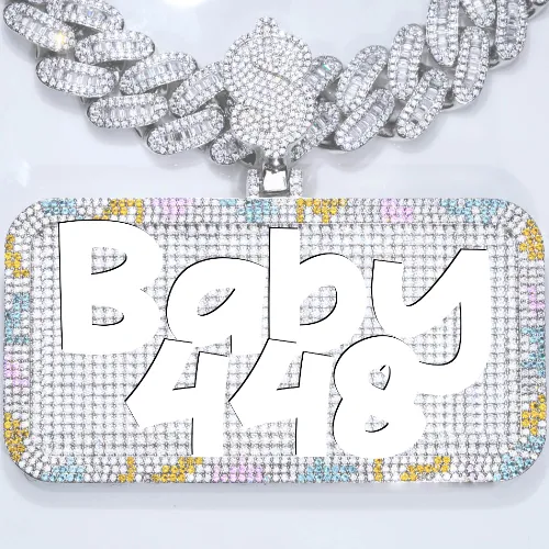 CUSTOM LETTER NECKLACE 3D COLORFUL SQUARE sold by The GUU Shop