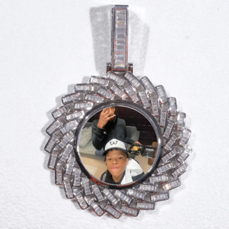 Large 3D Baguette Custom Picture Pendant sold by The GUU Shop