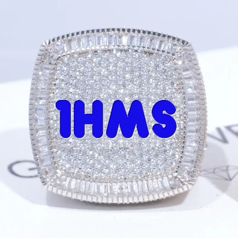 CUSTOM LETTER 3D ICED RING sold by The GUU Shop