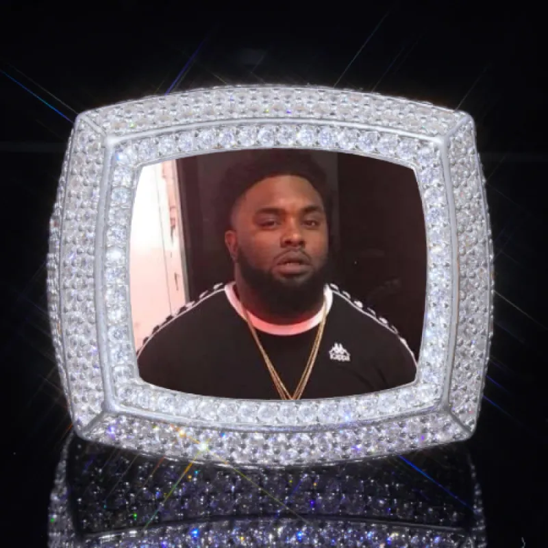 3D CUSTOM PICTURE ICED RING sold by The GUU Shop