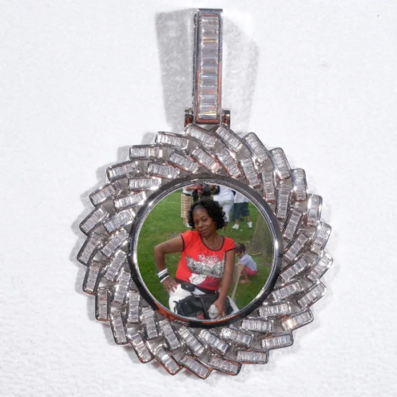 Large 3D Baguette Custom Picture Pendant sold by The GUU Shop