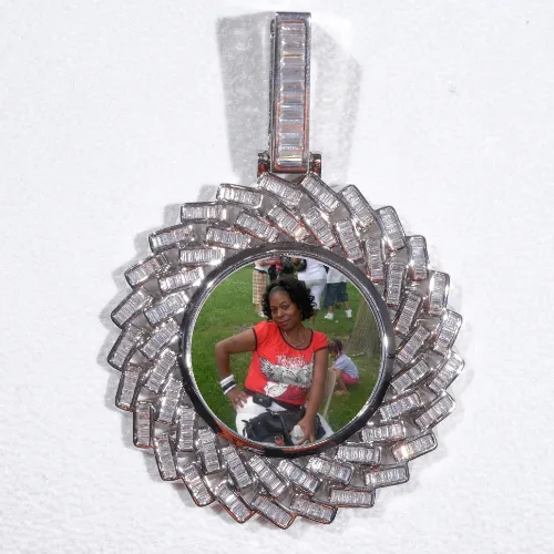 Large 3D Baguette Custom Picture Pendant sold by The GUU Shop