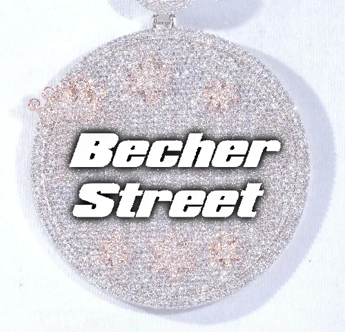 CUSTOM LETTER NECKLACE 3D BIG CROWN DISC sold by The GUU Shop