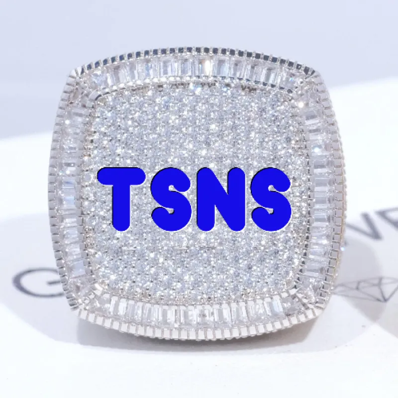 CUSTOM LETTER 3D ICED RING sold by The GUU Shop