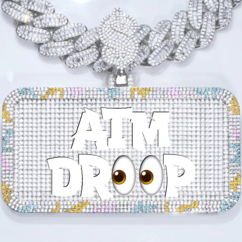 CUSTOM LETTER NECKLACE 3D COLORFUL SQUARE sold by The GUU Shop