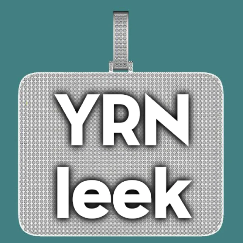 CUSTOM LETTER NECKLACE 3D BIG SQUARE sold by The GUU Shop