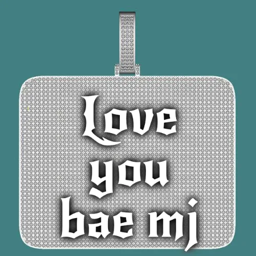 CUSTOM LETTER NECKLACE 3D BIG SQUARE sold by The GUU Shop