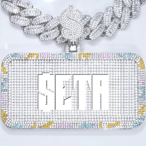 CUSTOM LETTER NECKLACE 3D COLORFUL SQUARE sold by The GUU Shop