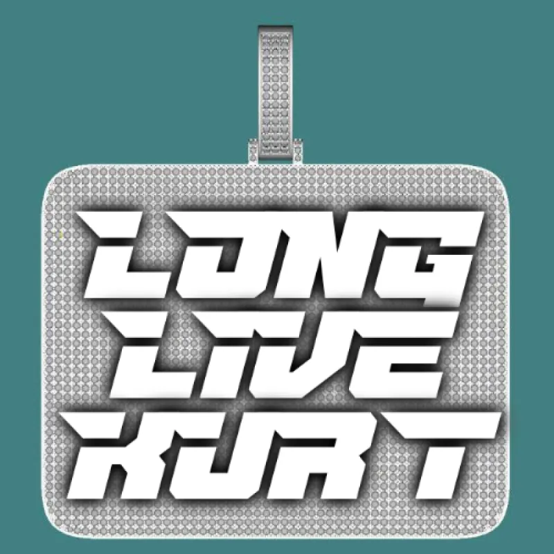 CUSTOM LETTER NECKLACE 3D BIG SQUARE sold by The GUU Shop