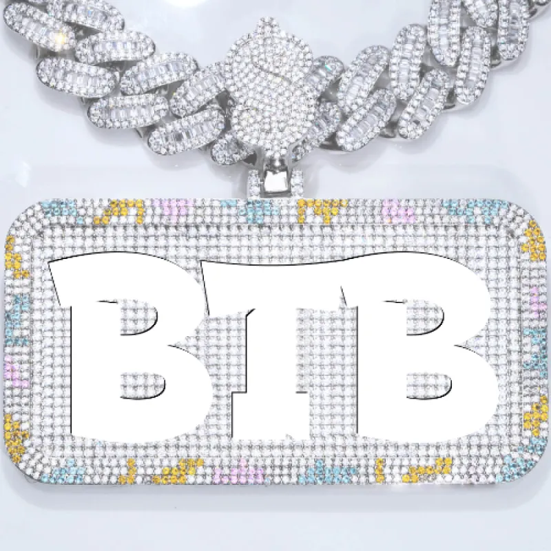 CUSTOM LETTER NECKLACE 3D COLORFUL SQUARE sold by The GUU Shop