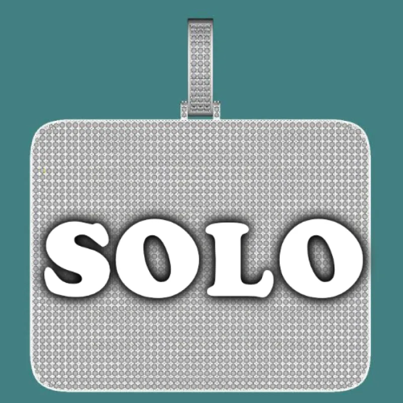 CUSTOM LETTER NECKLACE 3D BIG SQUARE sold by The GUU Shop